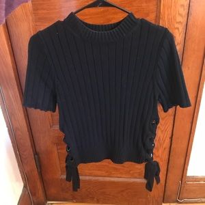 Express Work Mock Neck Sweater Tee Top